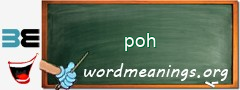 WordMeaning blackboard for poh